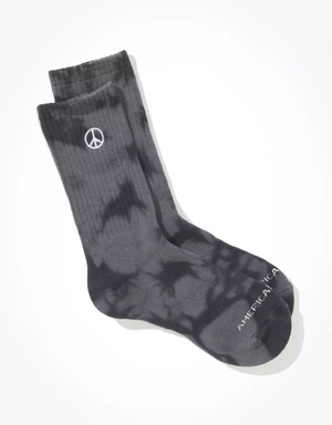 Chaussettes American Eagle AE Peace Sign Crew Noir Homme | RQN-70210815